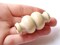 50mm Light Brown Natural Large Fancy Tube Vintage Wooden Macrame Beads